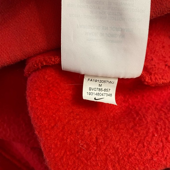 Nike Sweatshirt Crew Kangaroo pockets fleece kids size M, red - Picture 13 of 13